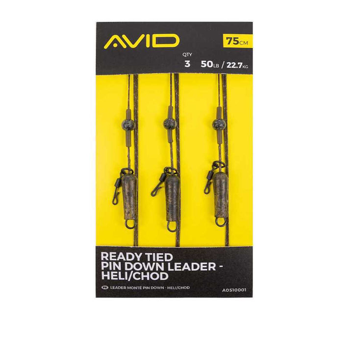 Ready Tied Pin Down Leader- Heli/Chod