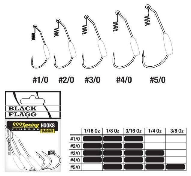 Spring Hook Rear Weighted Black Flagg