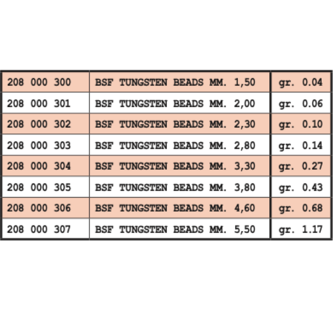 BSF Tungsten Beads Gold