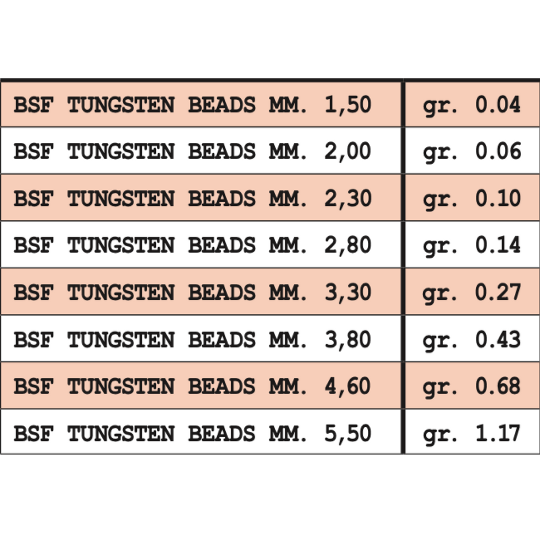 BSF Tungsten Beads Silver