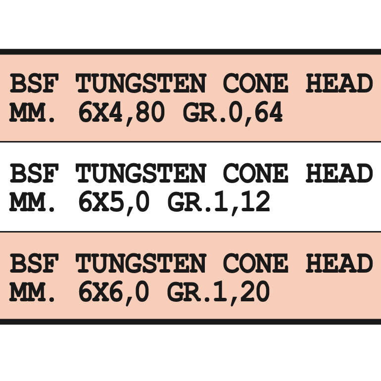 BSF Tungsten Cone Head Gold