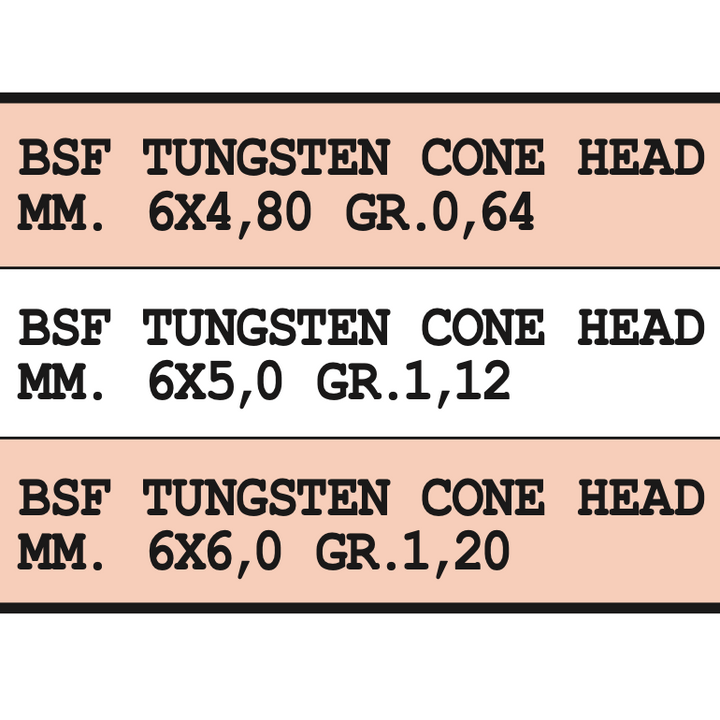 BSF Tungsten Cone Head Gold