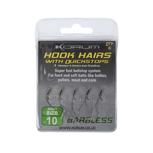 HOOK HAIRS WITH QUICK STOPS BARBLESS