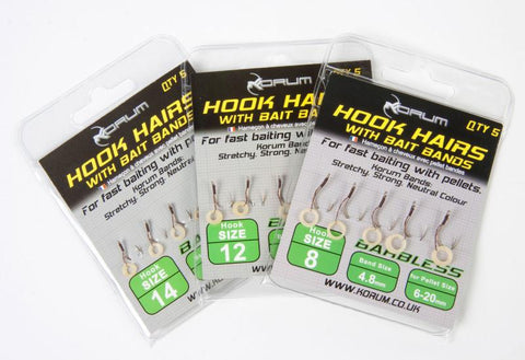 HOOK HAIRS WITH BAIT BANDS BARBLESS