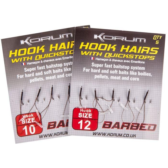 HOOK HAIRS WITH QUICKSTOPS KORUM